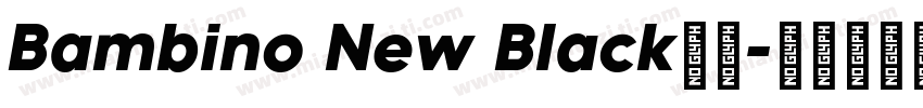 Bambino New Black下载字体转换